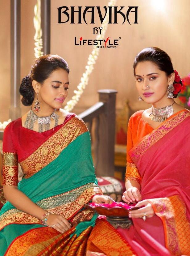 Lifestyle Bhavika Chanderi Fabrics Designer Fancy Saree From Krishna Creation