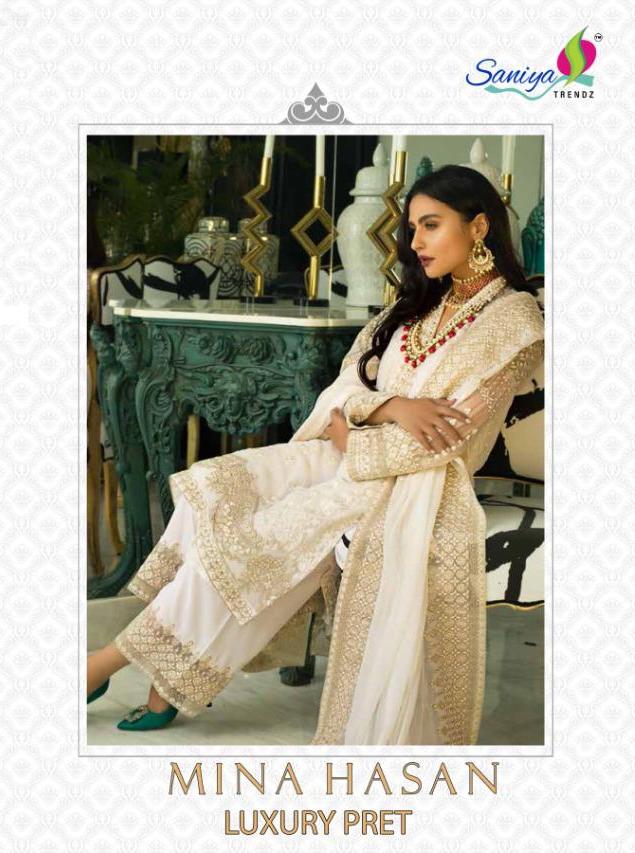 Mina Hasan By Saniya Trendz Georgette Good Looking Pakistani Salwar Suits