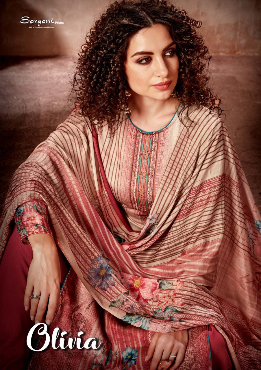 Olivia By Sargam Satin Digital Print Swarovski Work Salwar Kameez