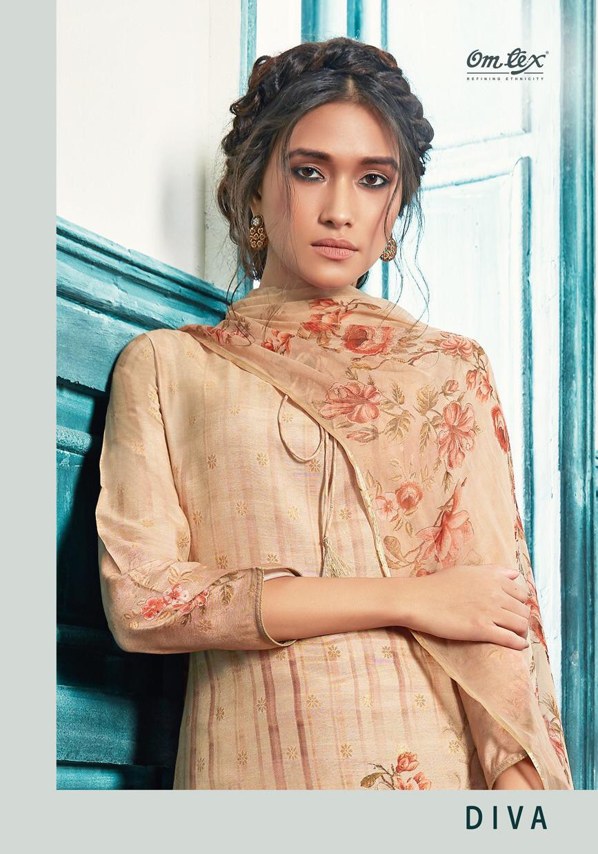 Omtex Diva Silk Jacquard Party Wear Suits Collection