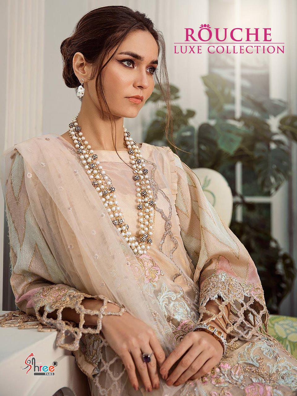 Rouche Luxe Collection By Shree Fabs Georgette Net Pakistani Salwar Kameez