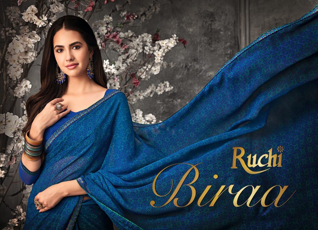 Ruchi Present Biraa Georgette Printed Saree Store Surat