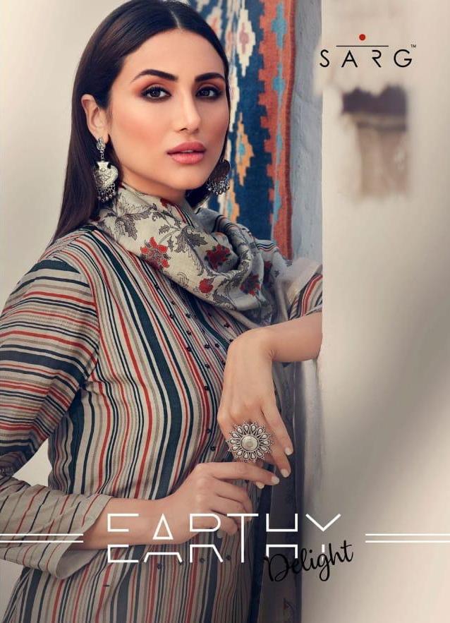 Sarg Earthy Delight Viscose Slub Digital Printed Work Salwar Suit Wholesaler