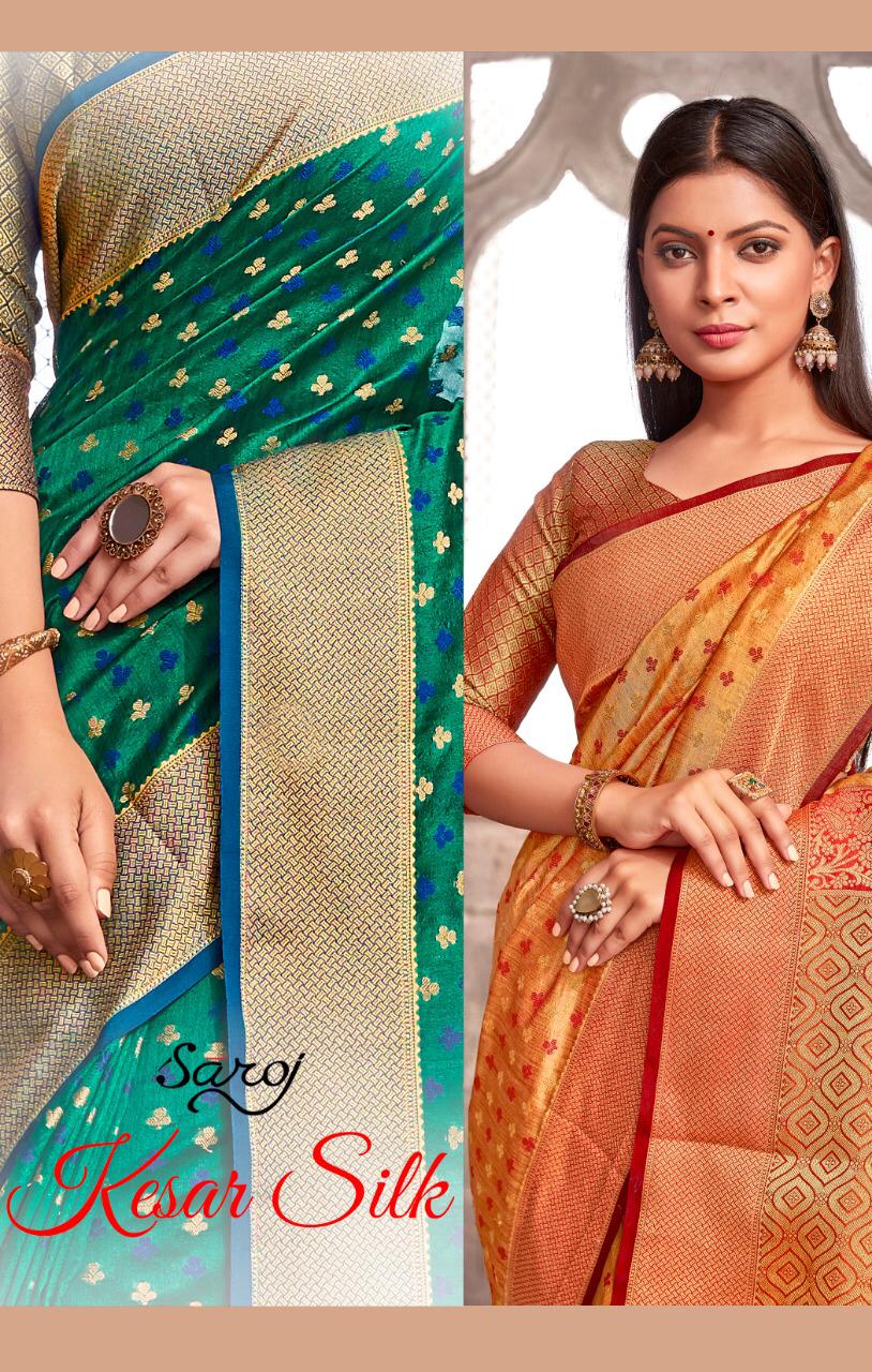 Saroj Kesar Silk Banarasi Silk Jacquard Traditional Wear Saree