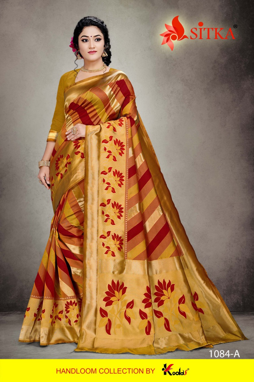 Sitka Aaina 1084 Handloom Jacquard Fancy Sarees