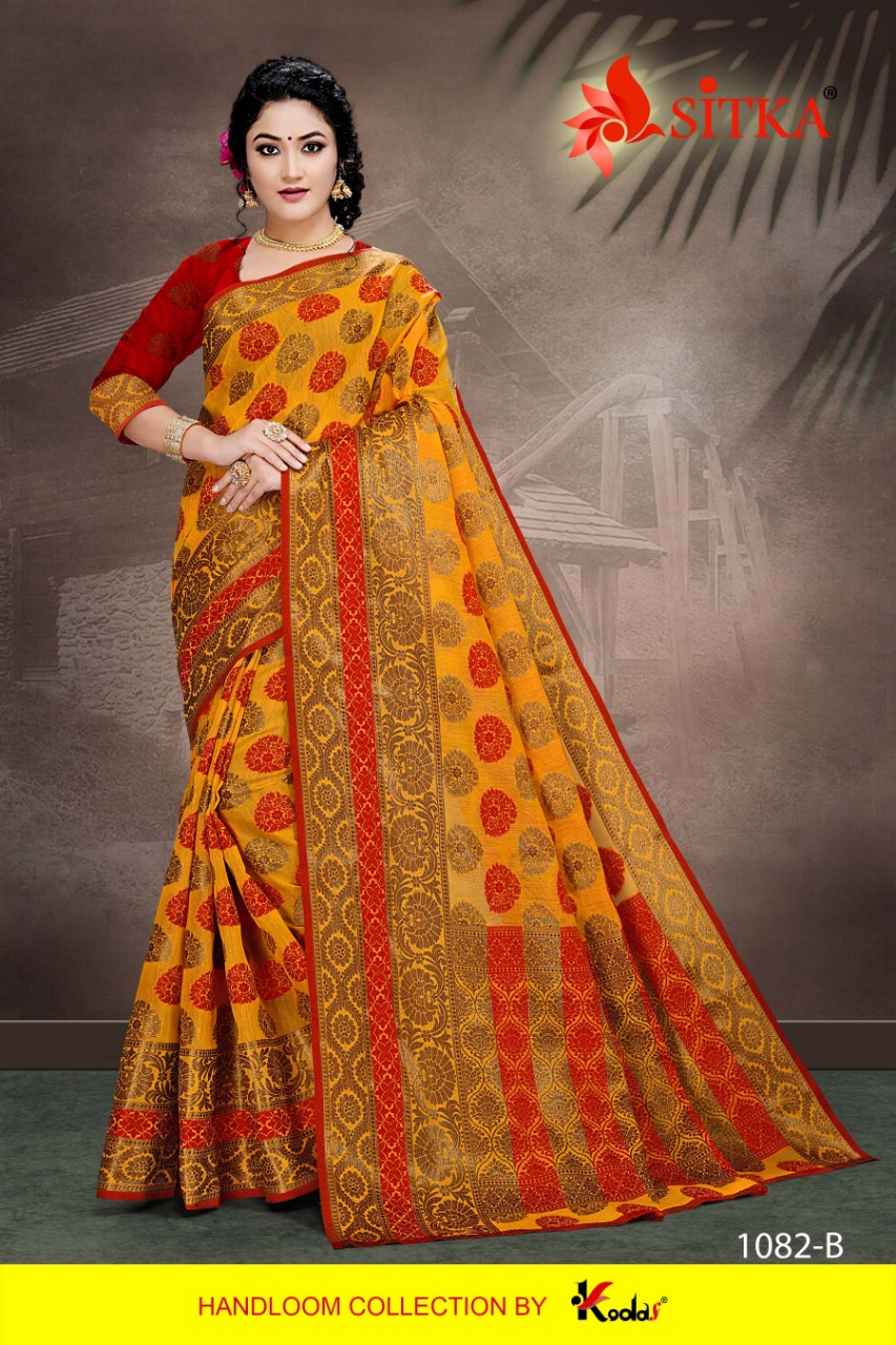 Sitka Benzer 1082 Cotton Weaving Soft Saree Collection