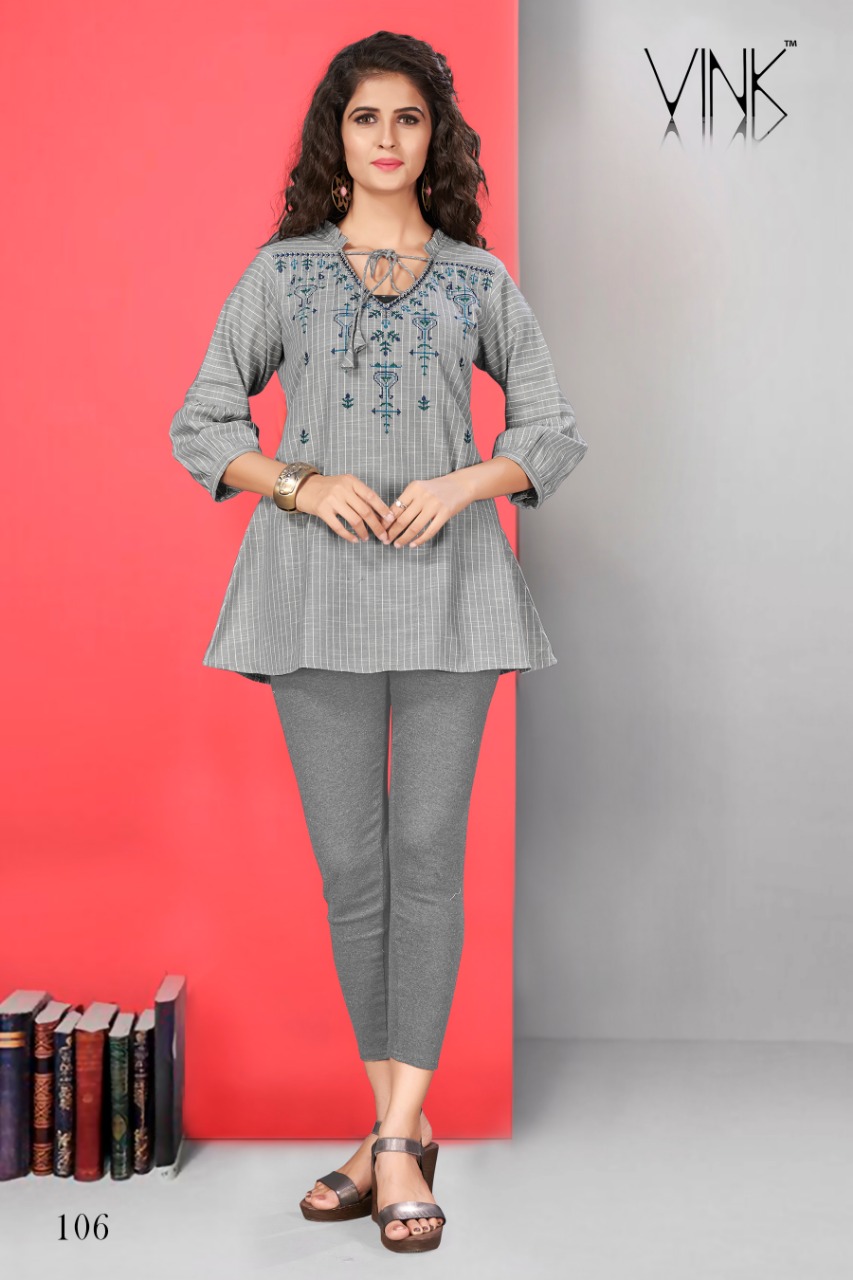 Tunics By Vink Rayon Cotton Short Kurtis Summer Collection