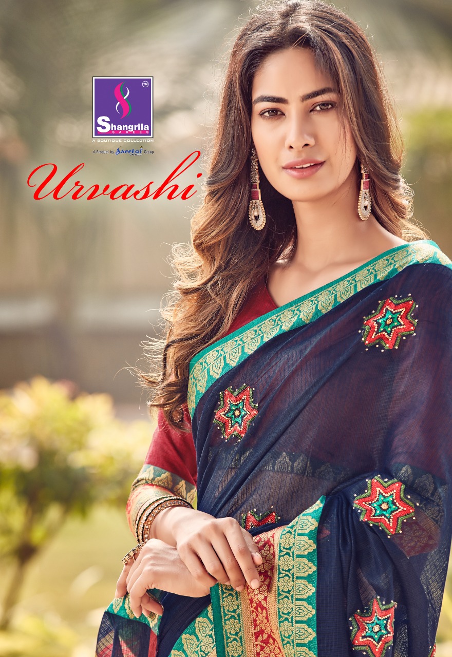 Urvashi By Shangrila Weaving Jacquard Ethnic Wear Saree Collection