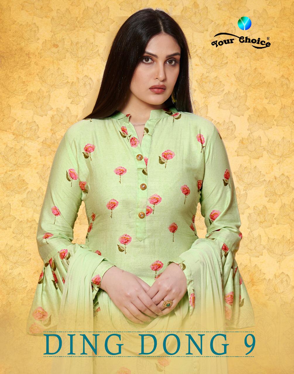 Your Choice Ding Dong Vol 9 Jam Silk Cotton Sharara Style Dress Collection