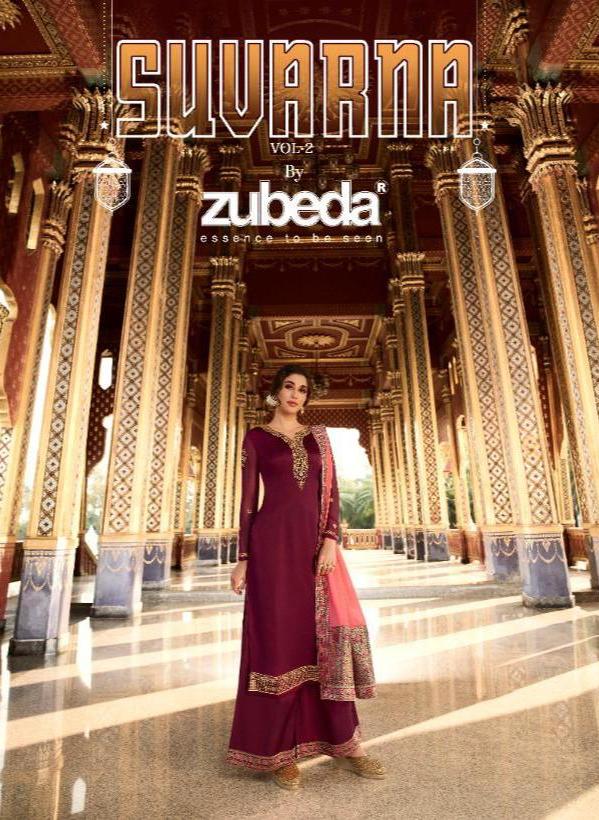 Zubeda Suvarna Vol 2 Satin Georgette Embroidery Salwar Kameez