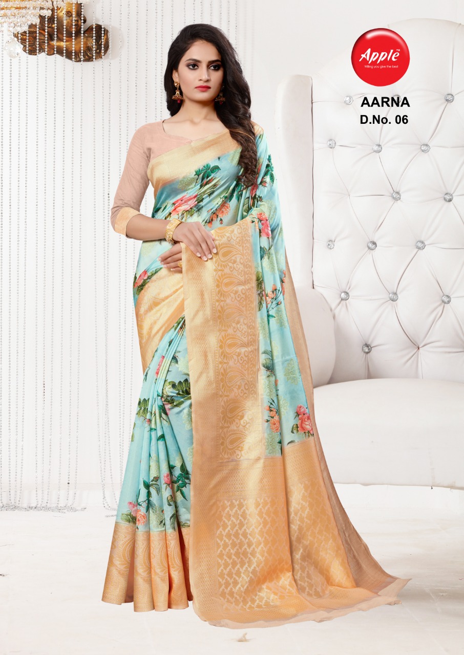 Aarna By Apple Silk Saree With Rich Pallu Concept