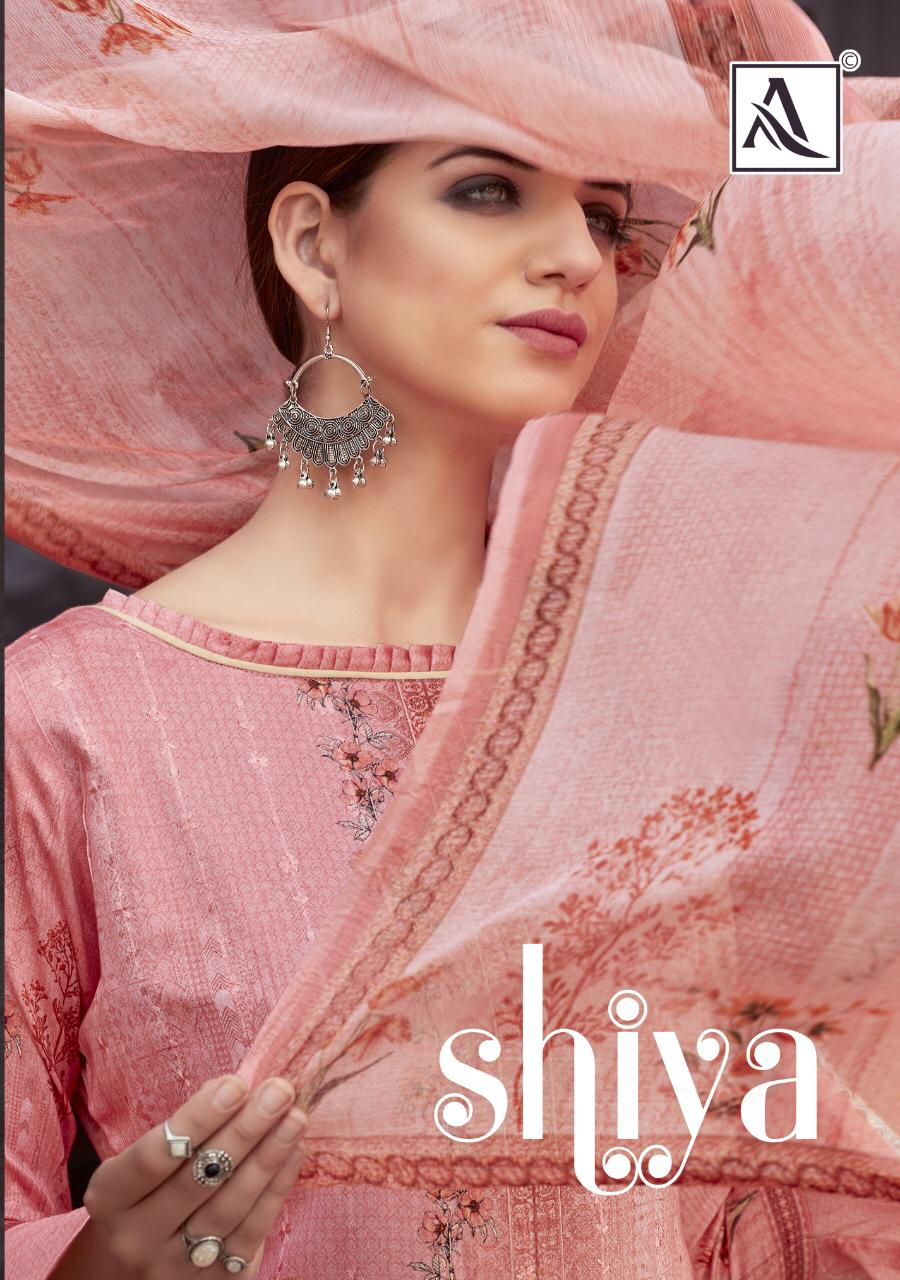 Alok Suit Shiya Pure Jam Fancy Embroidery Dress Materials