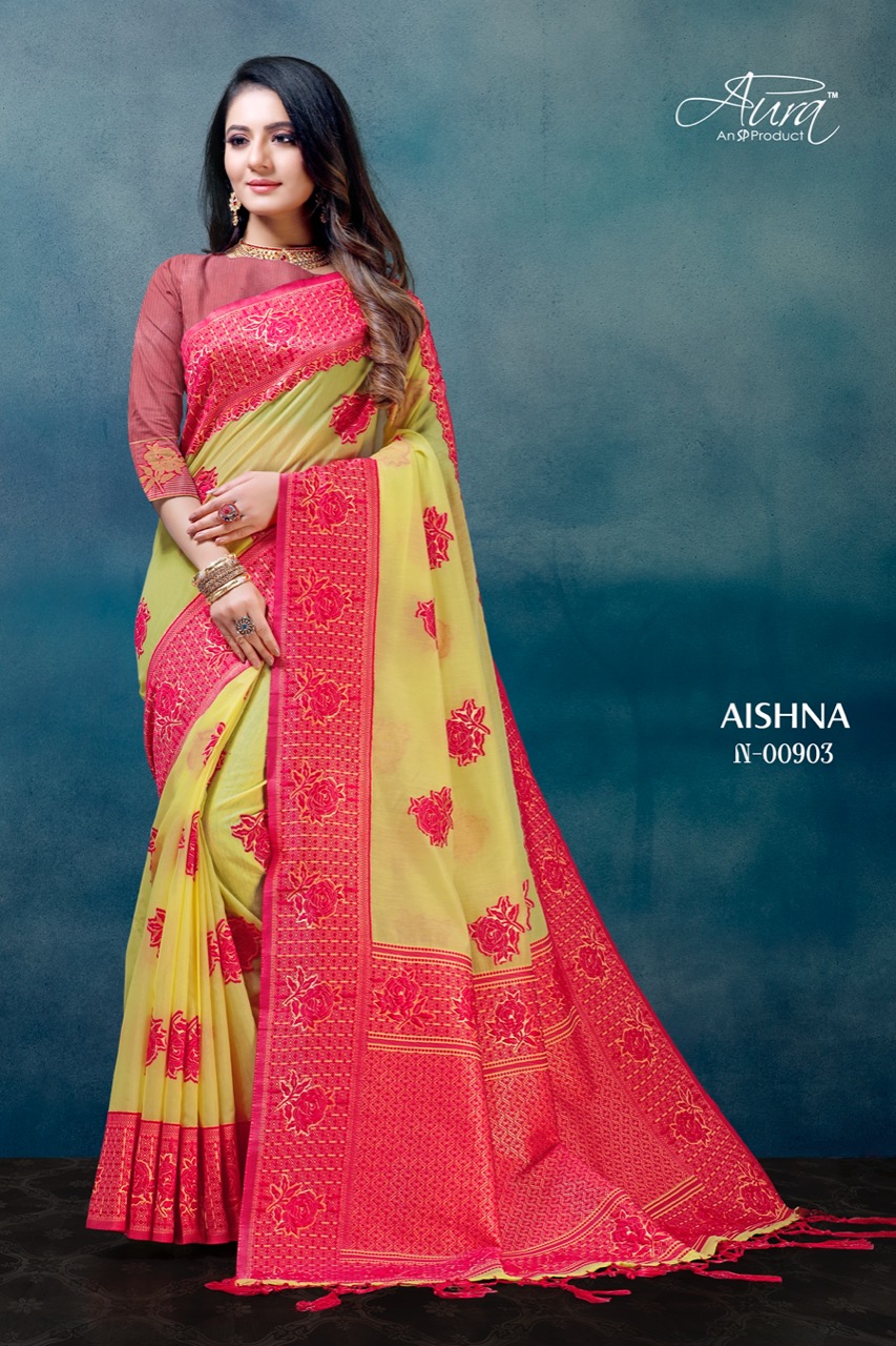 Aura Aishna Chanderi Cotton Summer Wear Wholesale Saree Seller