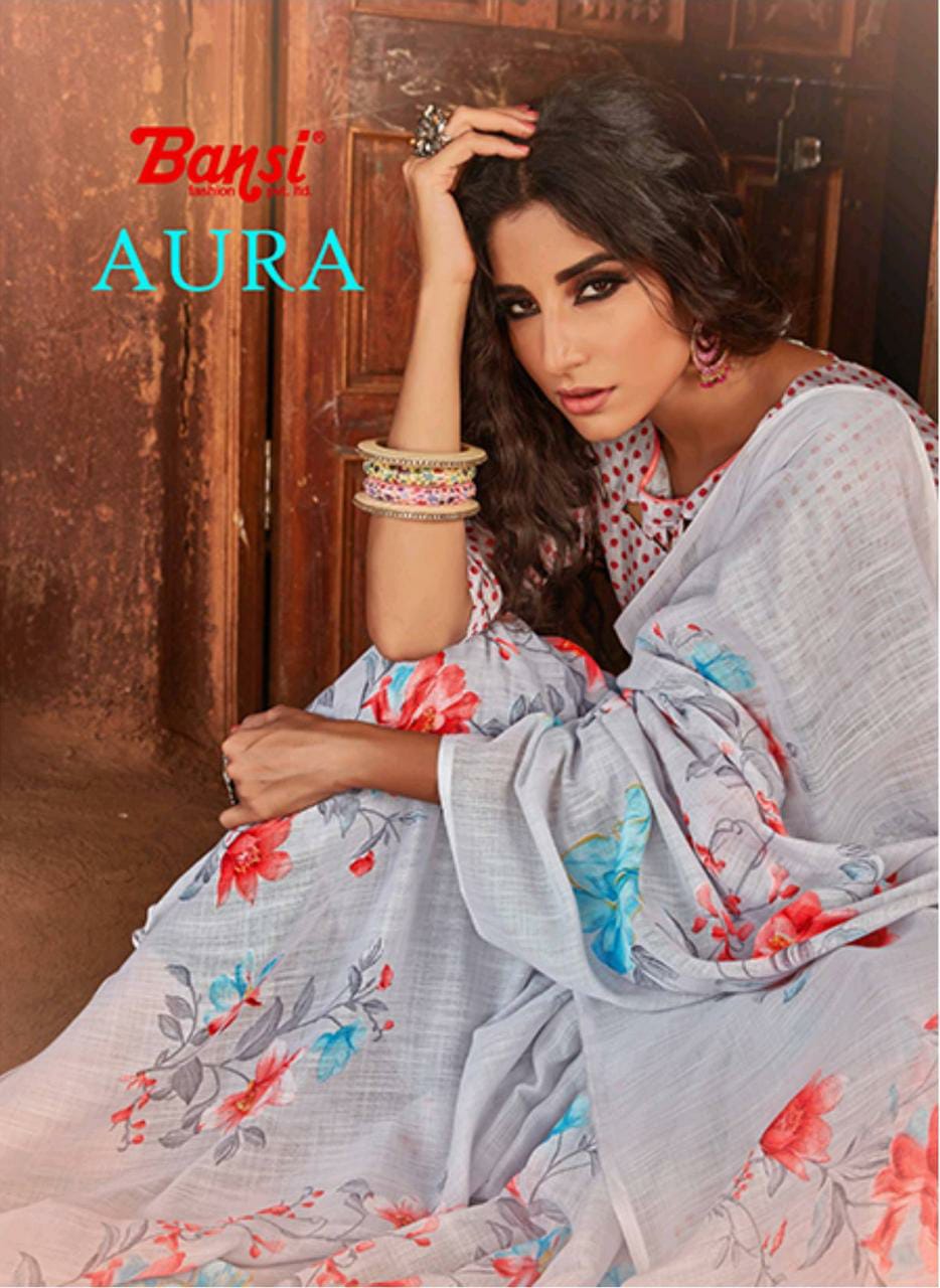 Bansi Fashion Aura Linen Summer Special Saree For Best Price