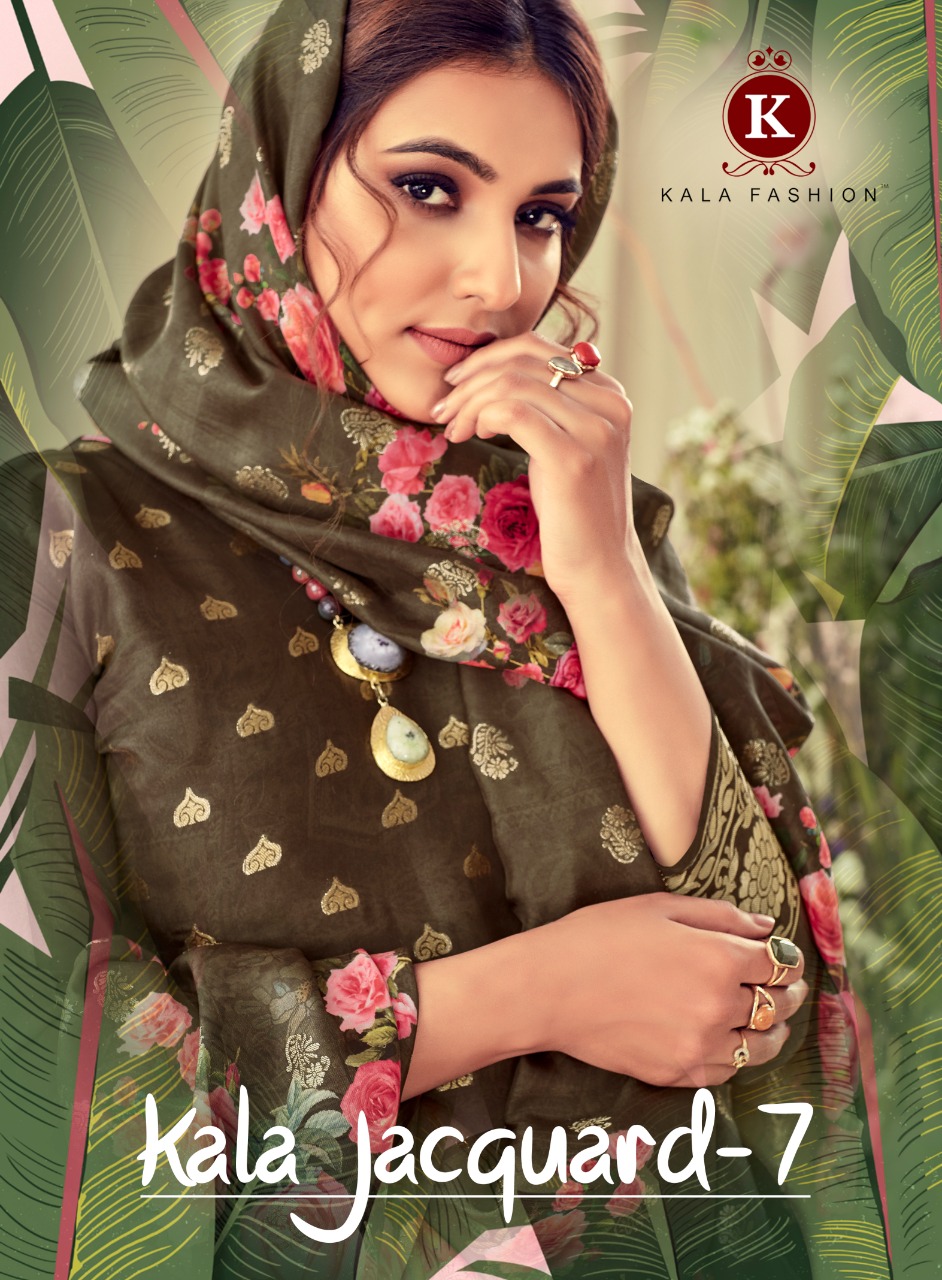 Kala Jacquard Vol 7 By Kala Fashion Banarasi Jacquard Sakwar Suits