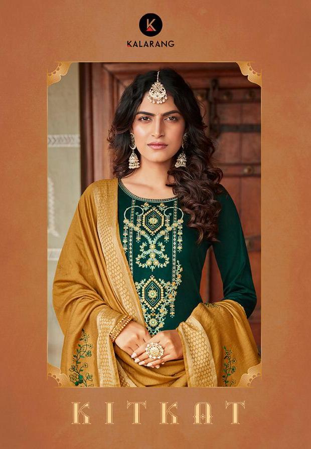 Kalarang Kitkat Jam Silk Embroidery Salwar Kameez Wholesaler