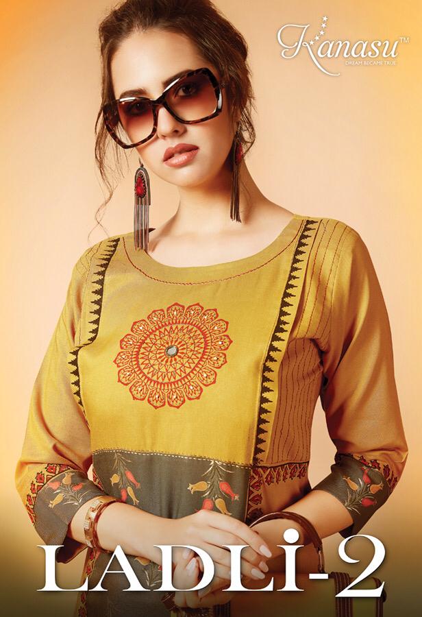 Kanasu Present Ladli Vol 2 Rayon Exclusive Kurti Wholesale Rate