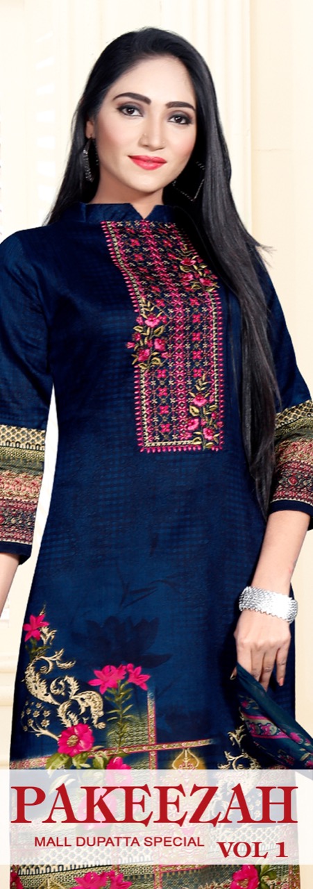 Levisha Pakeezah Satin Cotton Casual Dress Materials