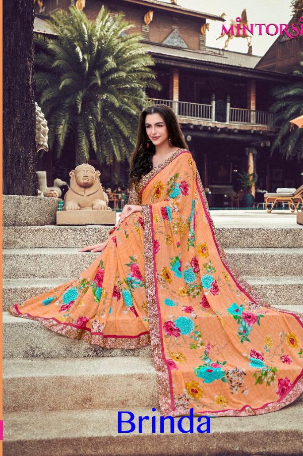 Mintorsi Brinda 15201 Series Georgette Printed Saree