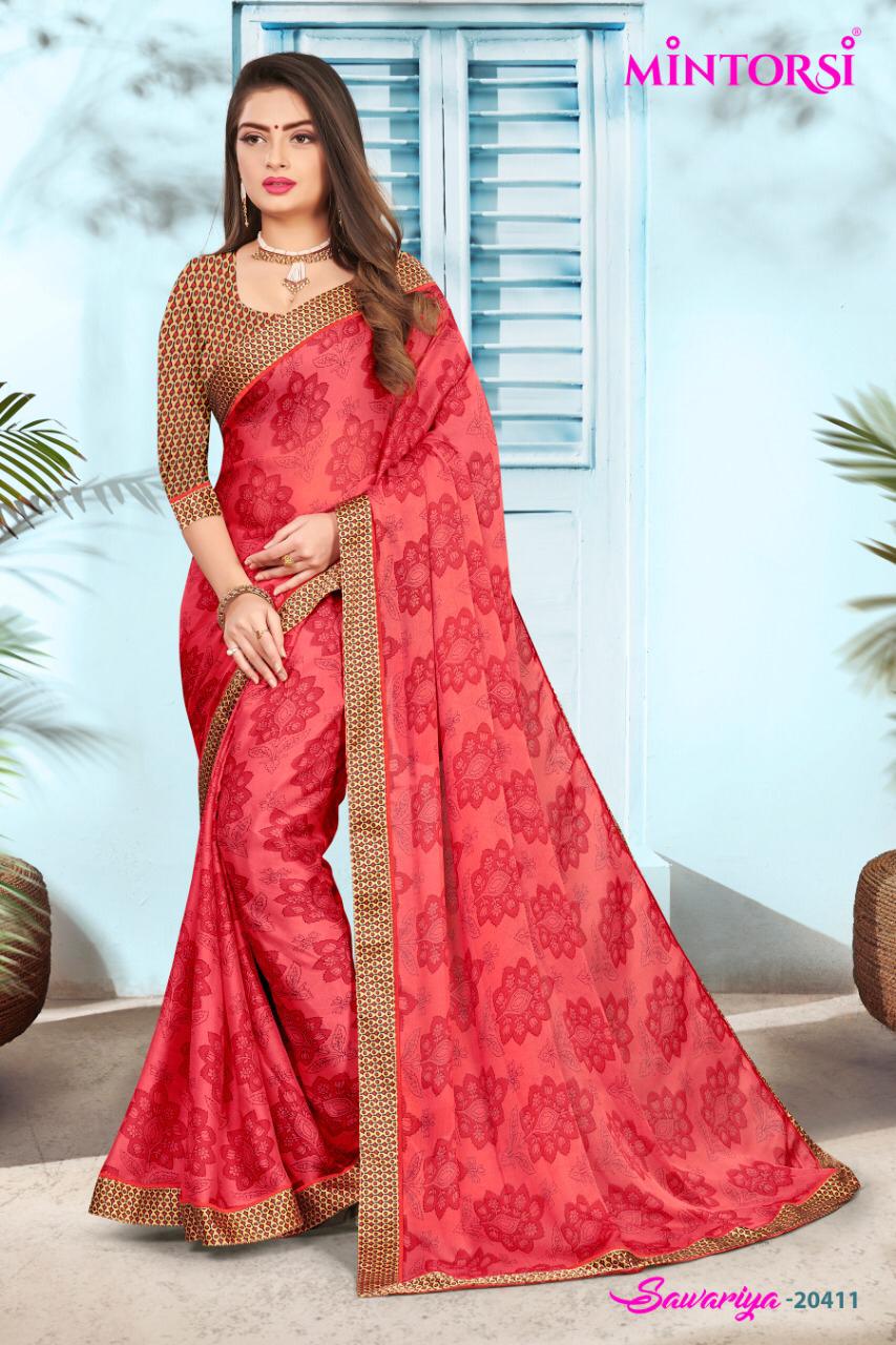 Mintorsi Sawariya Cadbury Chiffon Designer 20411-20418 Series Saree