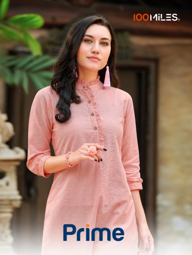 Prime By 100 Miles Cotton Designer Kurti Catalogue