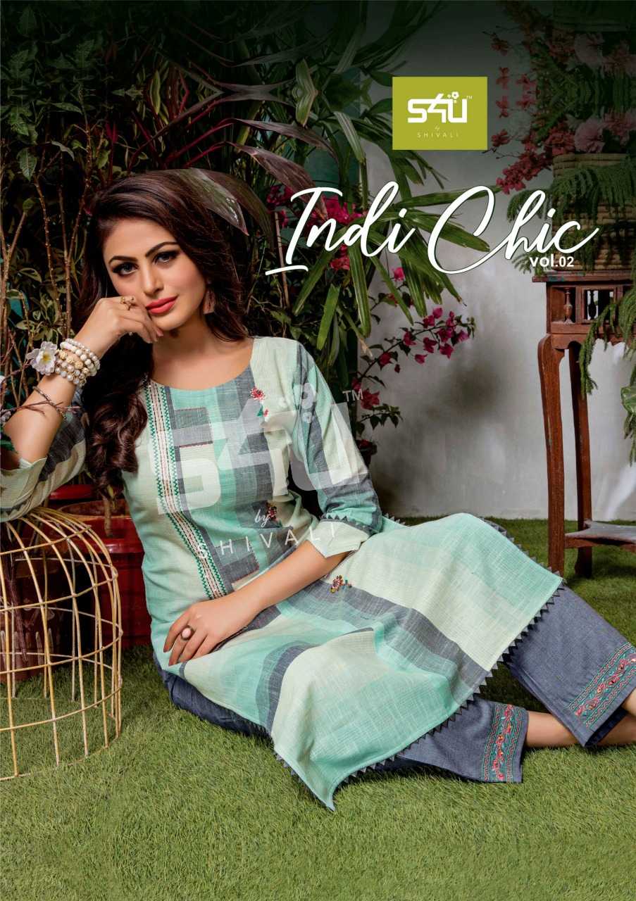 S4u Indi Chic Vol 2 By Shivali Party Wear Fancy Casual Long Kurtis With Pant Collection