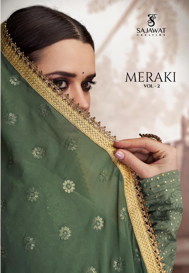 Sajawat Meraki Vol 2 Georgette Anarkali Readymade Suits Supplier