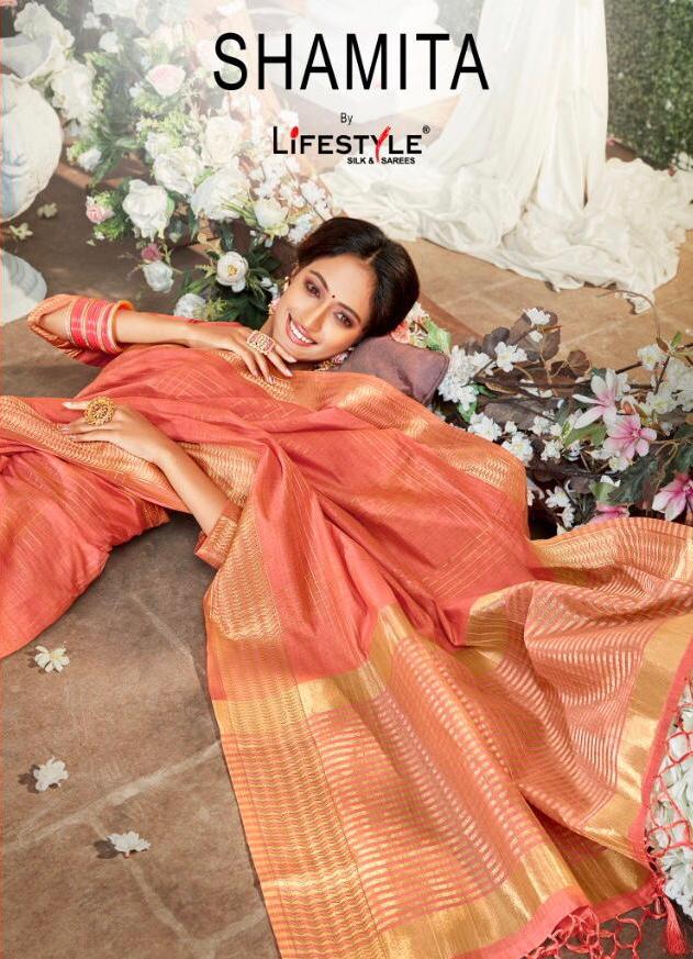 Shamita By Lifestyle Lichi Silk Summer Wear Designer Saree