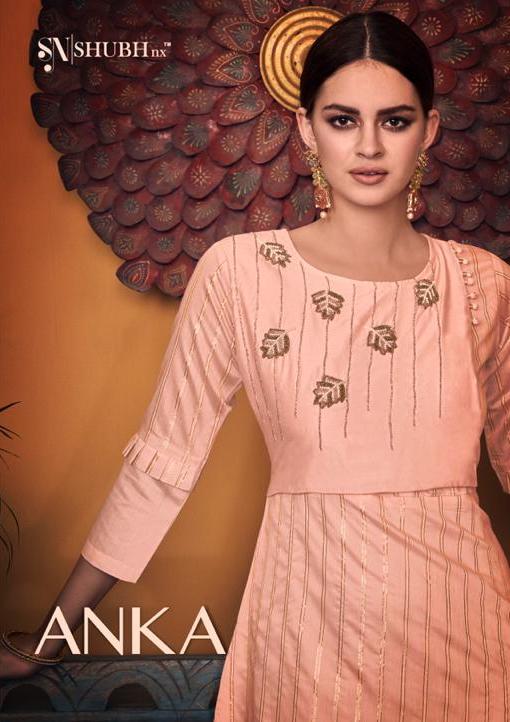 Shubh Nx Anka Viscose Handwork Designer Kurti Online Store