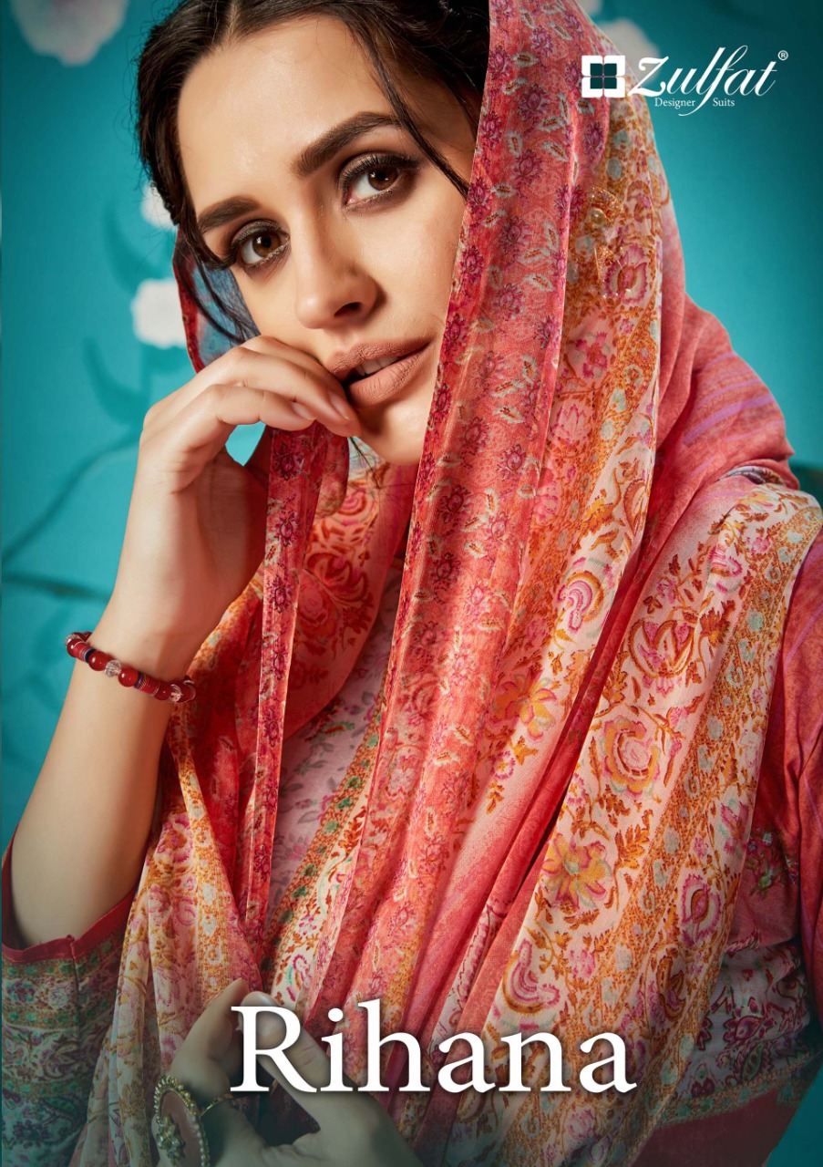 Zulfat Designer Present Rihanaaa Cotton Digital Style Salwar Suits