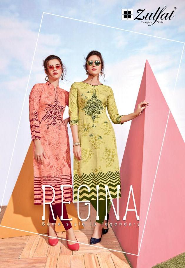 Zulfat Designer Regina Rayon Daily Wear Kurti At Chepest Rate