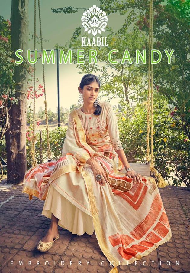 Kaabil Summer Candy Embroidery Collection Of Ladies Lawn Suits Wholesale By Kesar Karachi