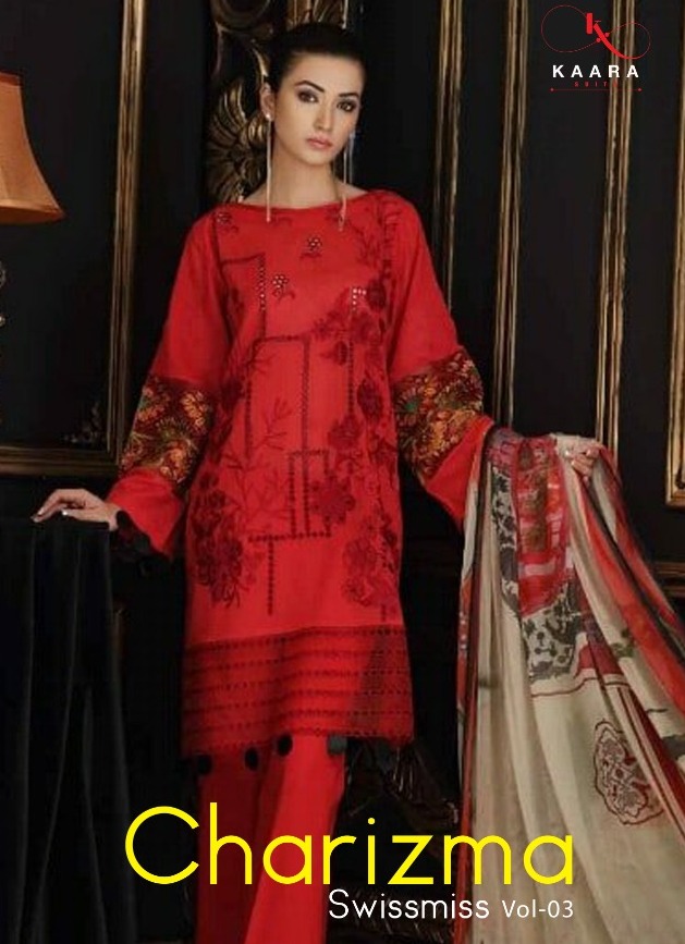 Kaara Charizma Swissmiss Vol 3 Cotton Work Pakistani Dresses At Best Rates