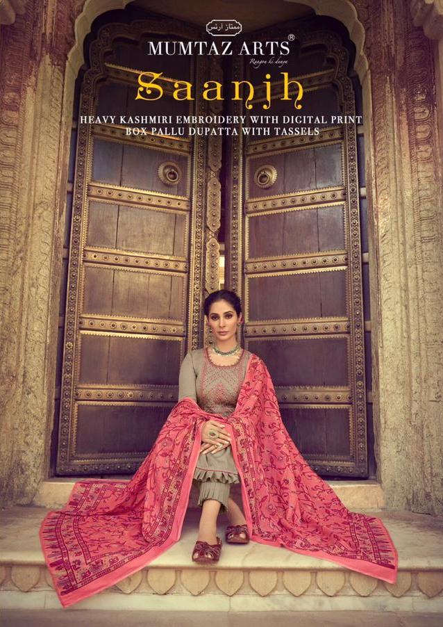 Mumtaz Arts Saanjh Jam Satin Designer Fancy Salwar Kameez