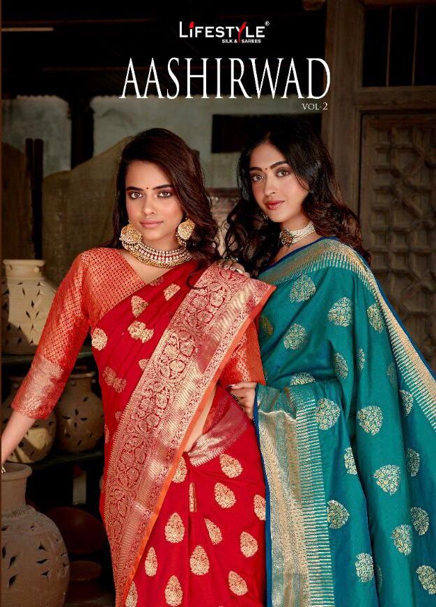 Aashirwad Vol 2 Of Lifestyle Exclusive Weaving Silk Fancy Saree Online Store