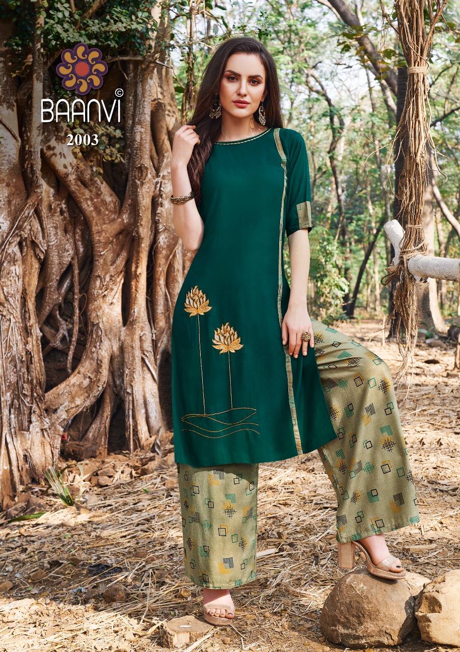 Baanvi Launch Uddan Rayon Exclusive Kurti With Plazzo At Best Rate