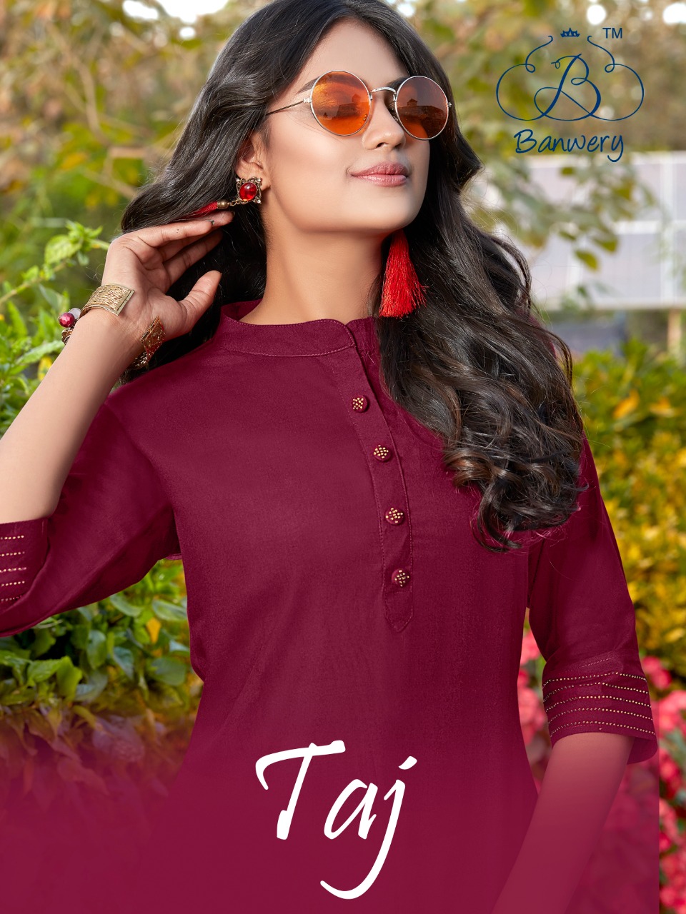 Banwery Present Taj Rayon Designer Top With Pant Collection