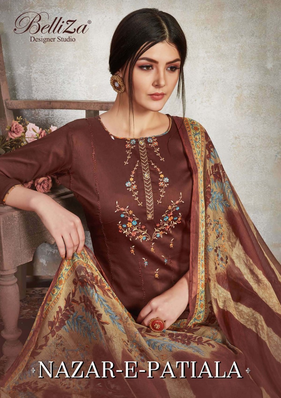 Belliza Designer Studio Nazar E Patiyala Jam Cotton Casual Wear Suit