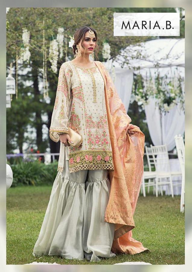 Deepsy Maria B Pure Cotton Embroidery Pakistani Suit Collection