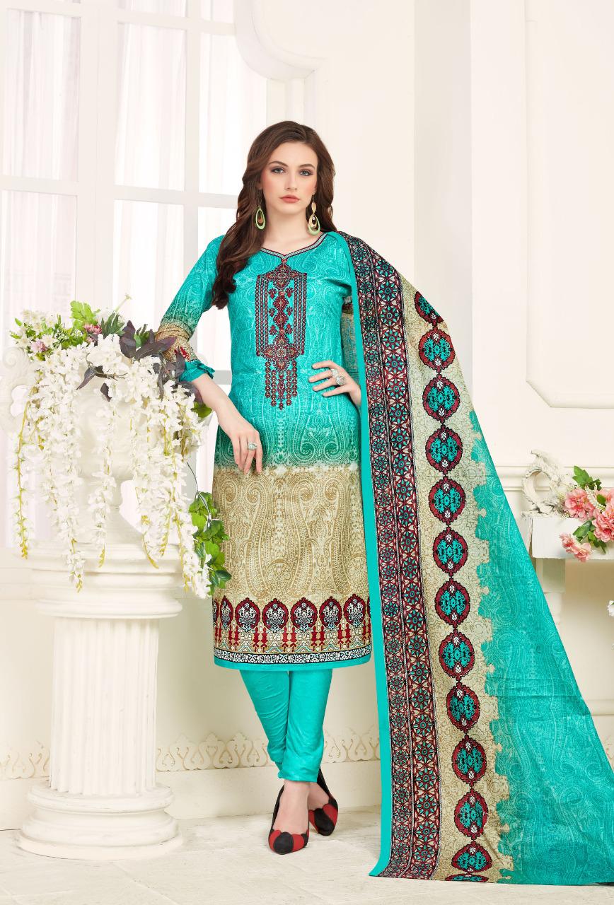 Dhruv Print Present Halima Sultan Karachi Cotton Printed Salwar Suits