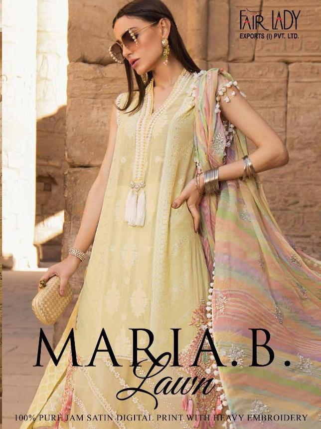 Fairlady Maria B Lawn Pakistani Dresses Collection Wholesaler In Surat Market