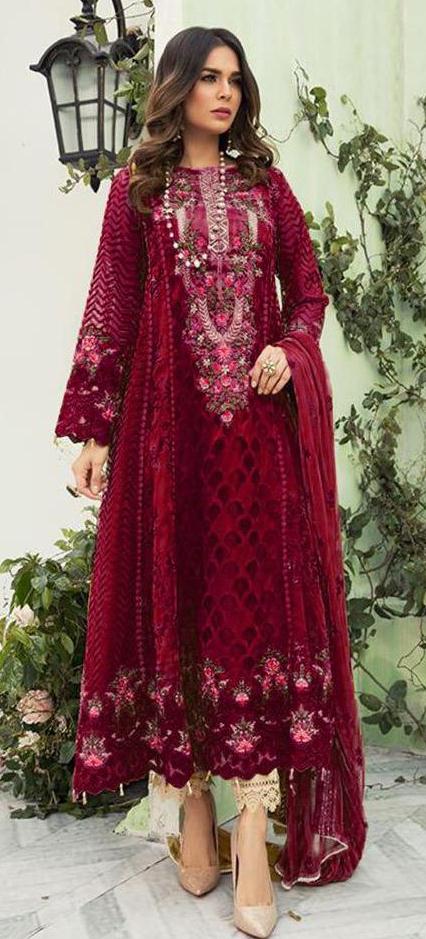 Hoor Tex Launch Maria B Super Hit Design Georgette Pakistani Salwar Suit Concept