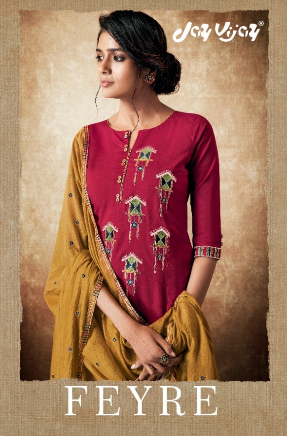 Jay Vijay Feyre Cotton With Embroidery 4761-4771 Series Salwar Suit Seller