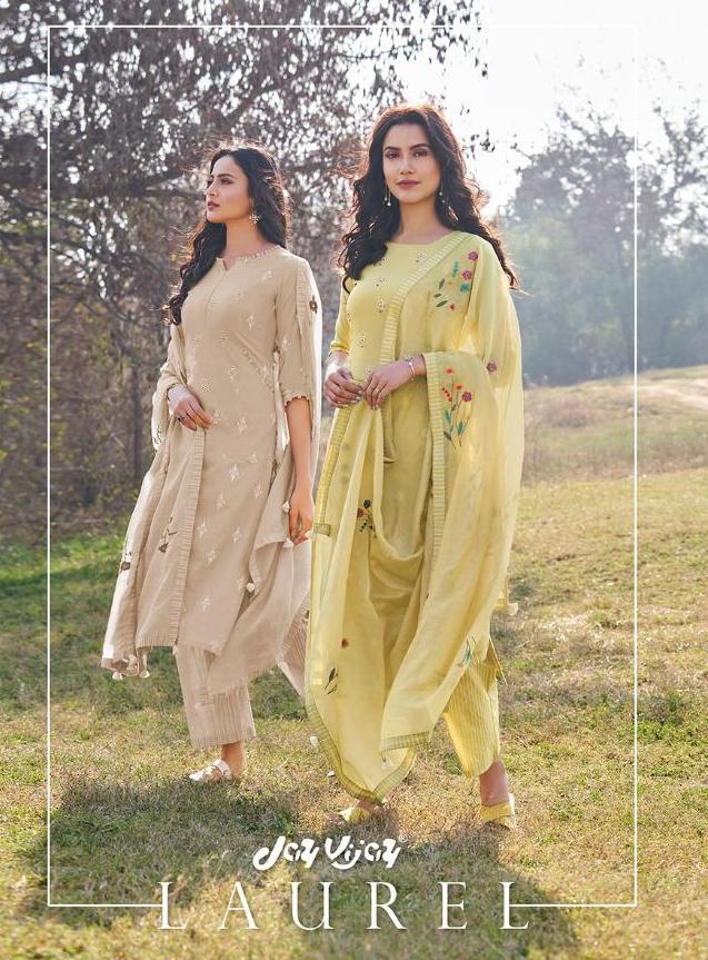 Jay Vijay Laurel Pure Lawn Cotton Ladies Suits Wholesaler In Surat