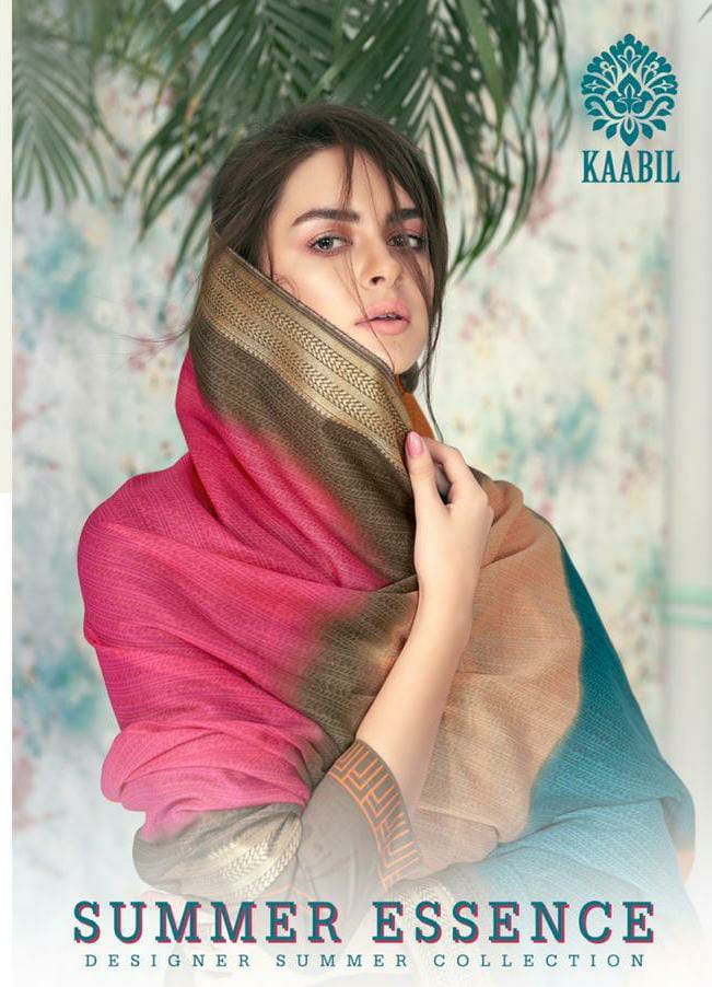 Kesar Karachi Summer Essence By Kaabil Lawn Kantha Work Suit Collection