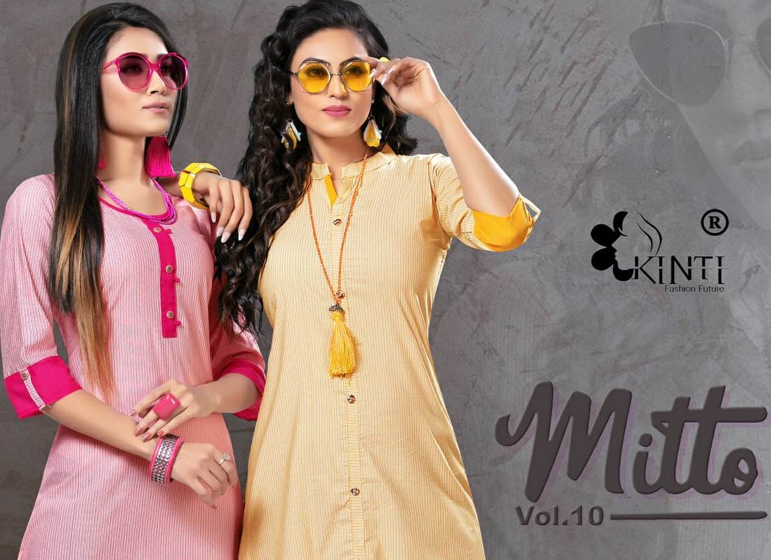 Kinti Launch Mitto Vol 10 Cotton Regular Wear Stylish Kurti