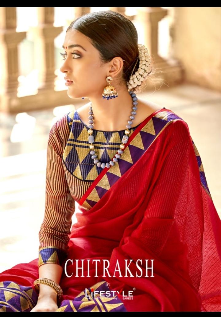 Lifestyle Chitraksh Chanderi Silk Traditional Wear Saree Wholesale Rate