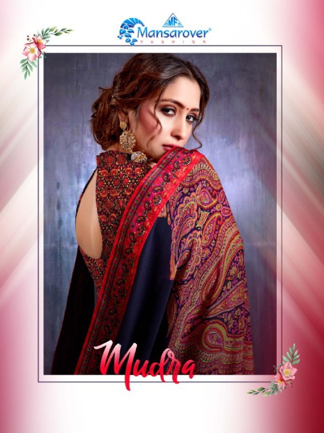 Mansarover Fashion Mudhra Pedding Printed Formal Wear Saree