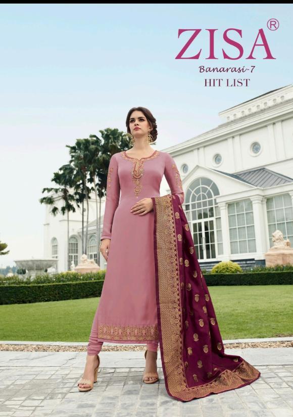 Meera Zisa Banarasi 7 Hitlist Satin Georgette Embroidery Salwar Kameez