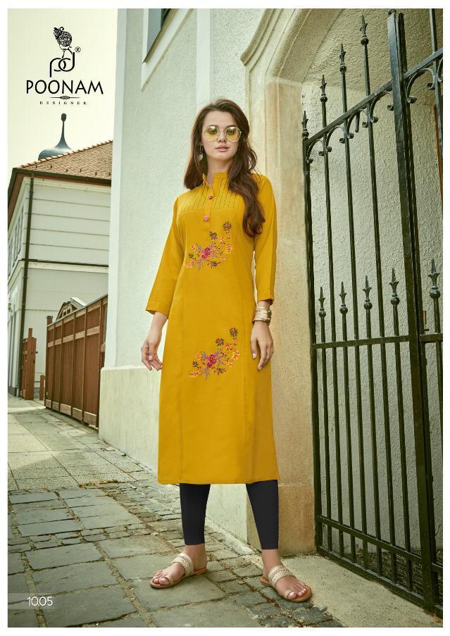 Poonam Siya Cotton Flex Casual Wear Fancy Kurti Wholesaler